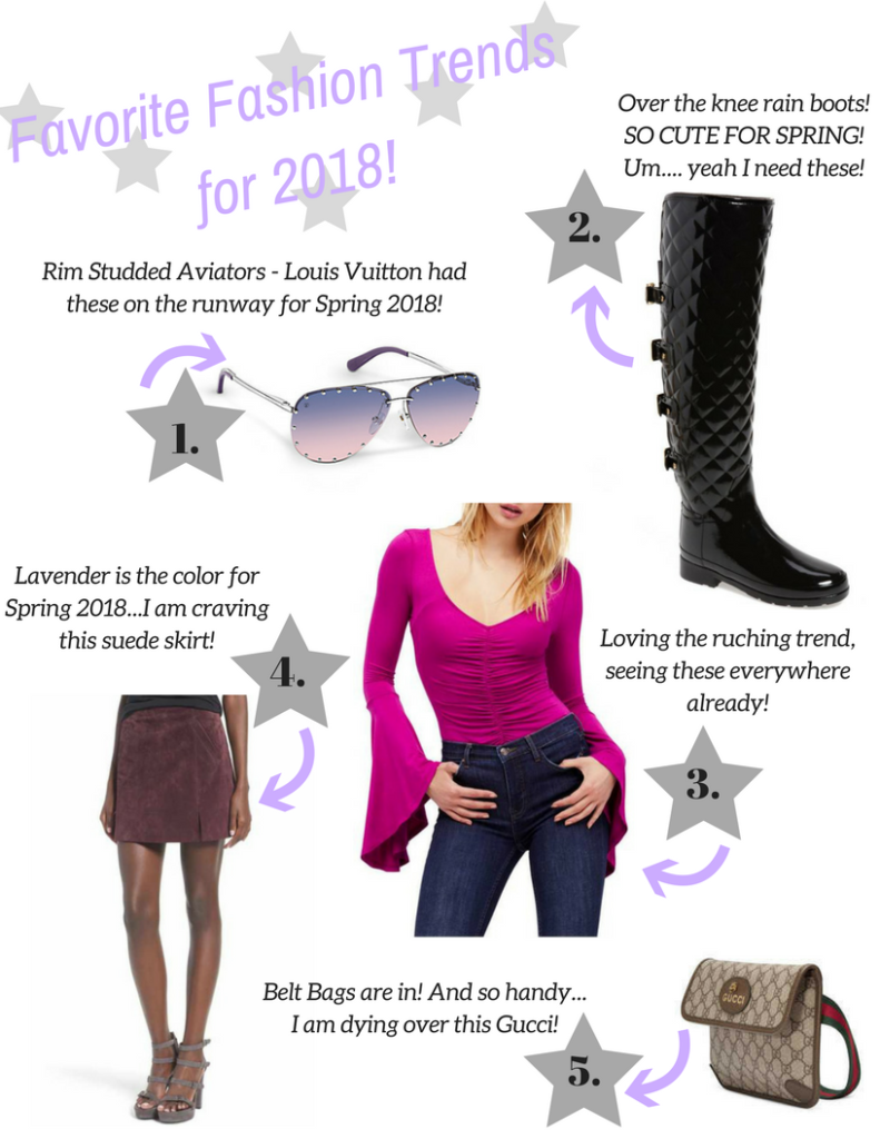 Favorite Fashion Trends for Spring 2018