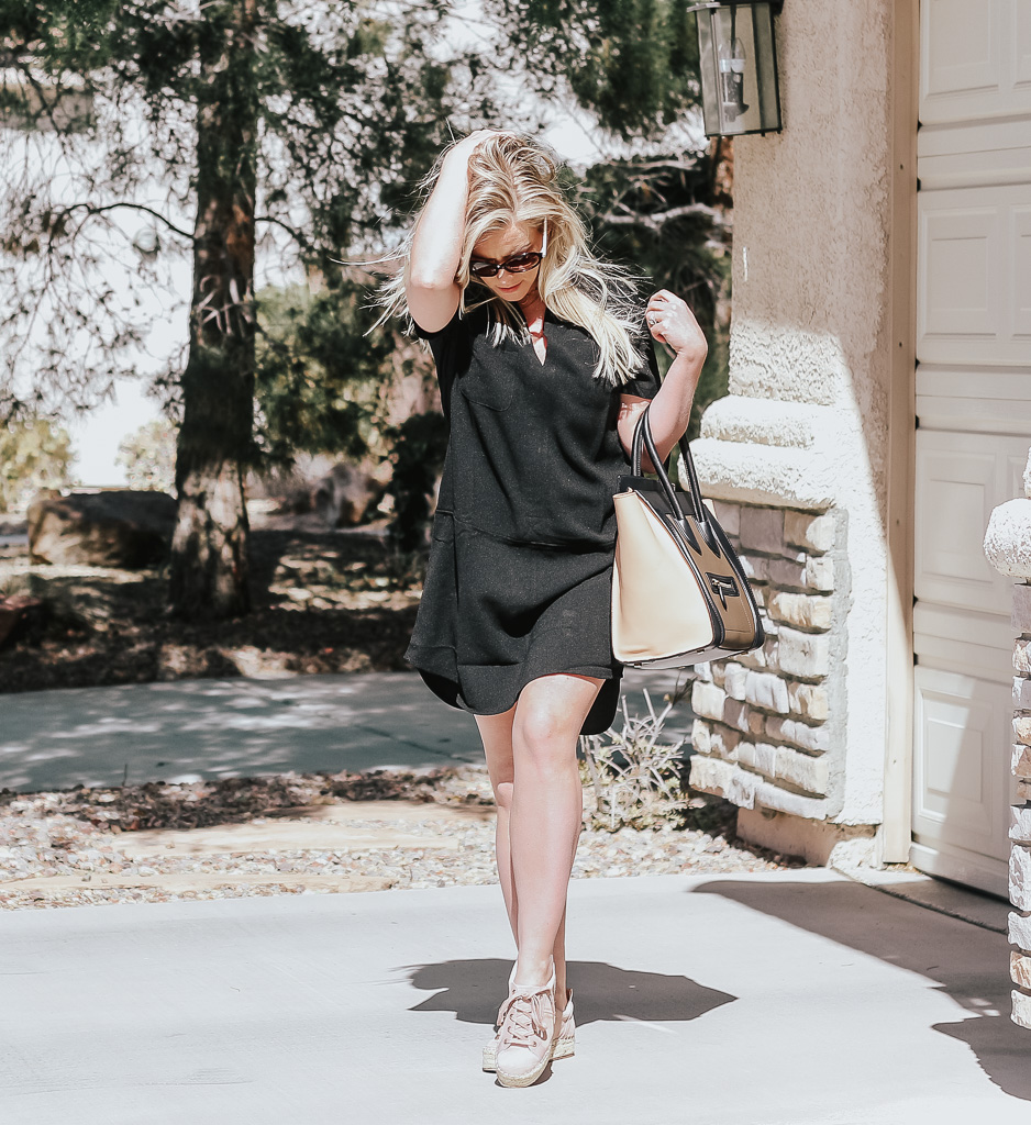 Spring Outfit: Tunic Dress and Espadrille Sneakers