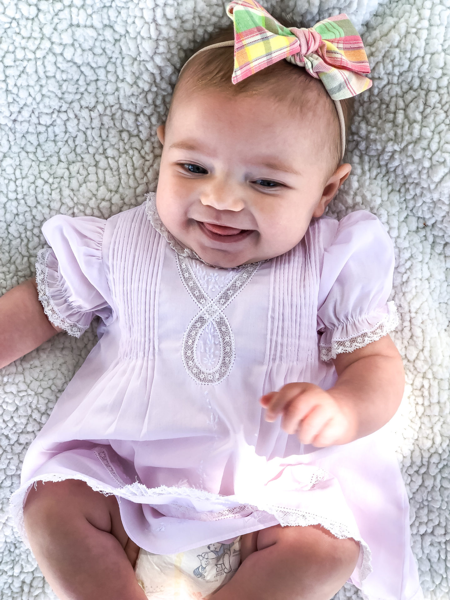 baby in easter dress