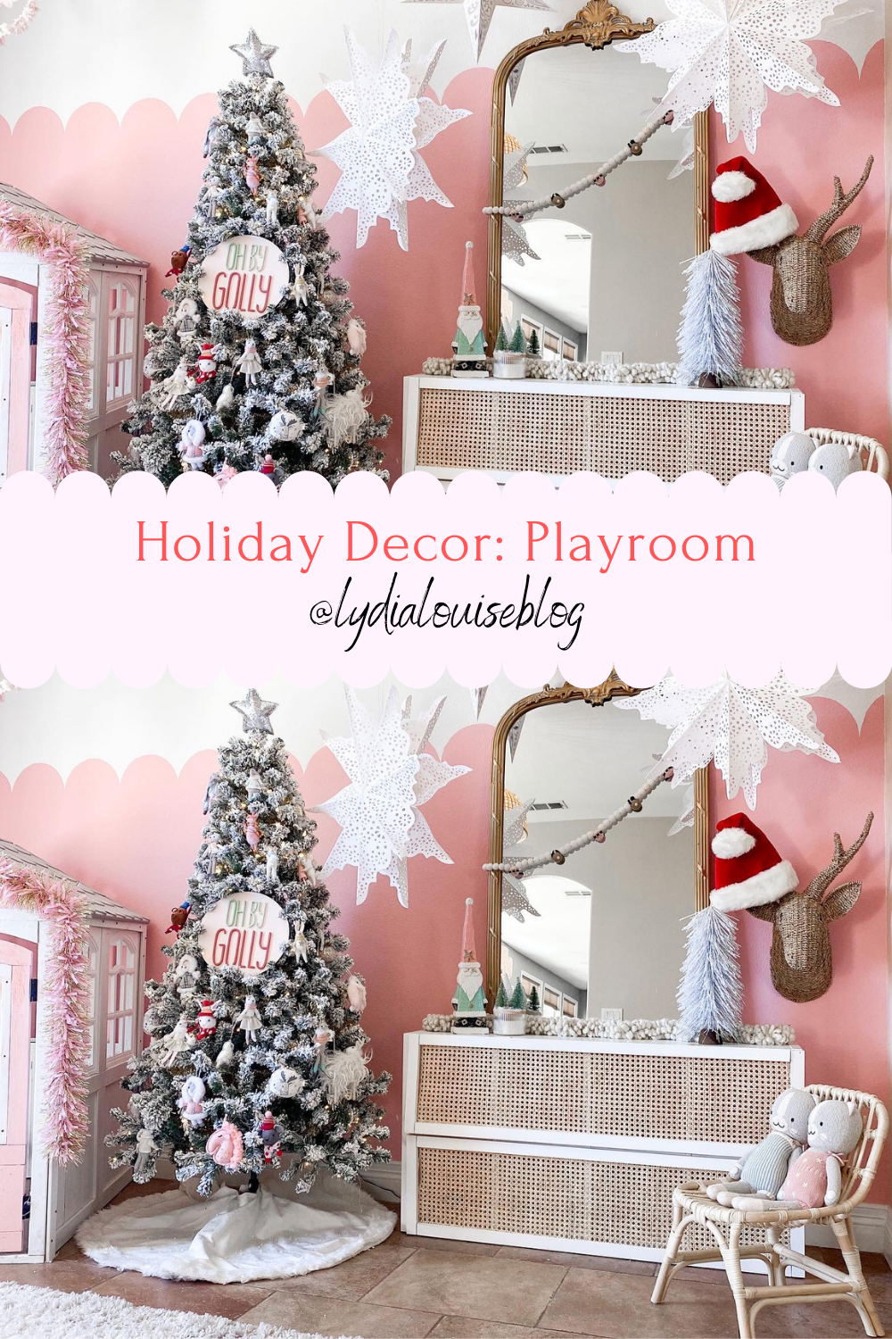 Holiday decor playroom